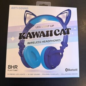 New! Art + Sound Kawaiicat led light up wireless headphones